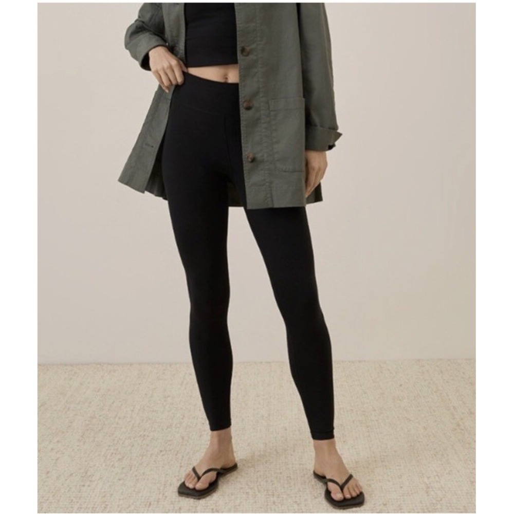 Pact Organic Cotton Leggings On the Go-To Womens X-Large Black 28" Inseam
